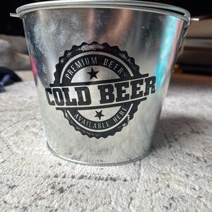 Silver Cold Beer Bucket